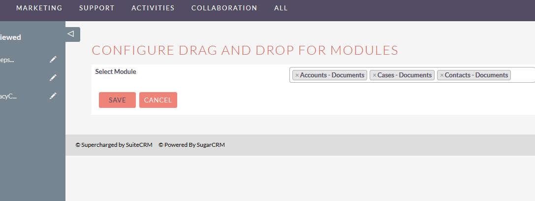 SuiteCRM for Drag and Drop multiple document upload