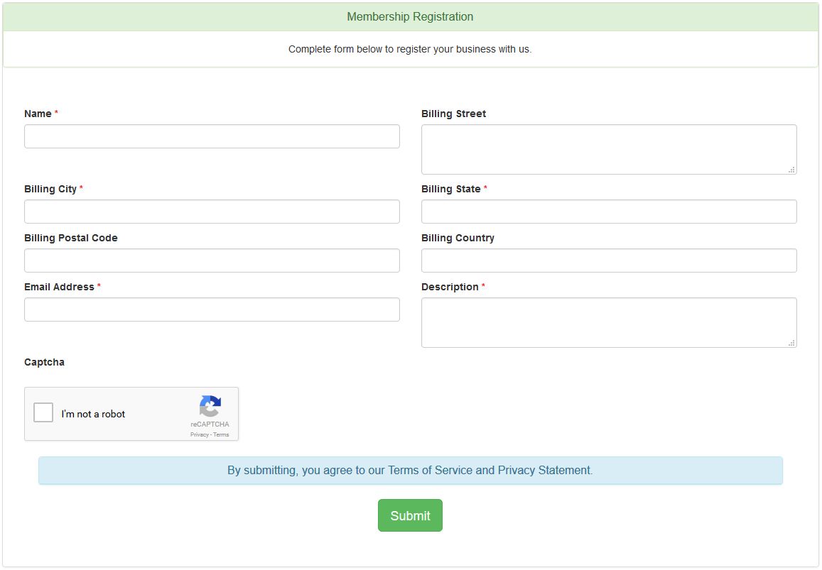 Webform in browser