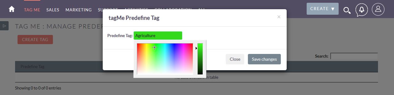 Create tag