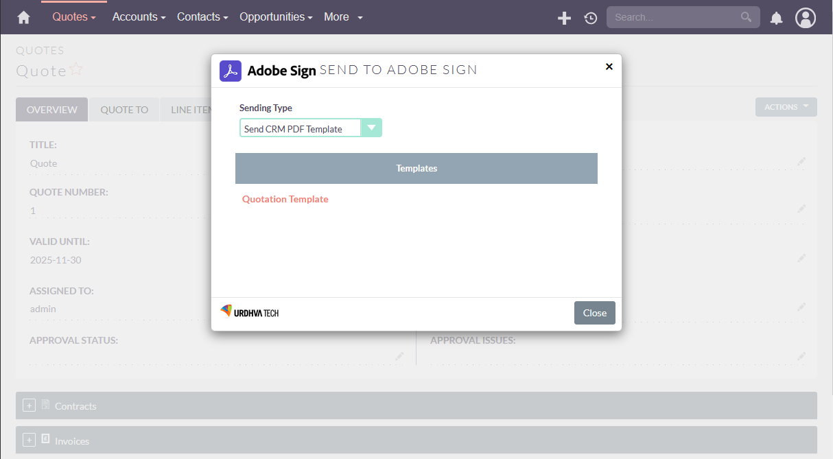 Adobe Sign for SuiteCRM