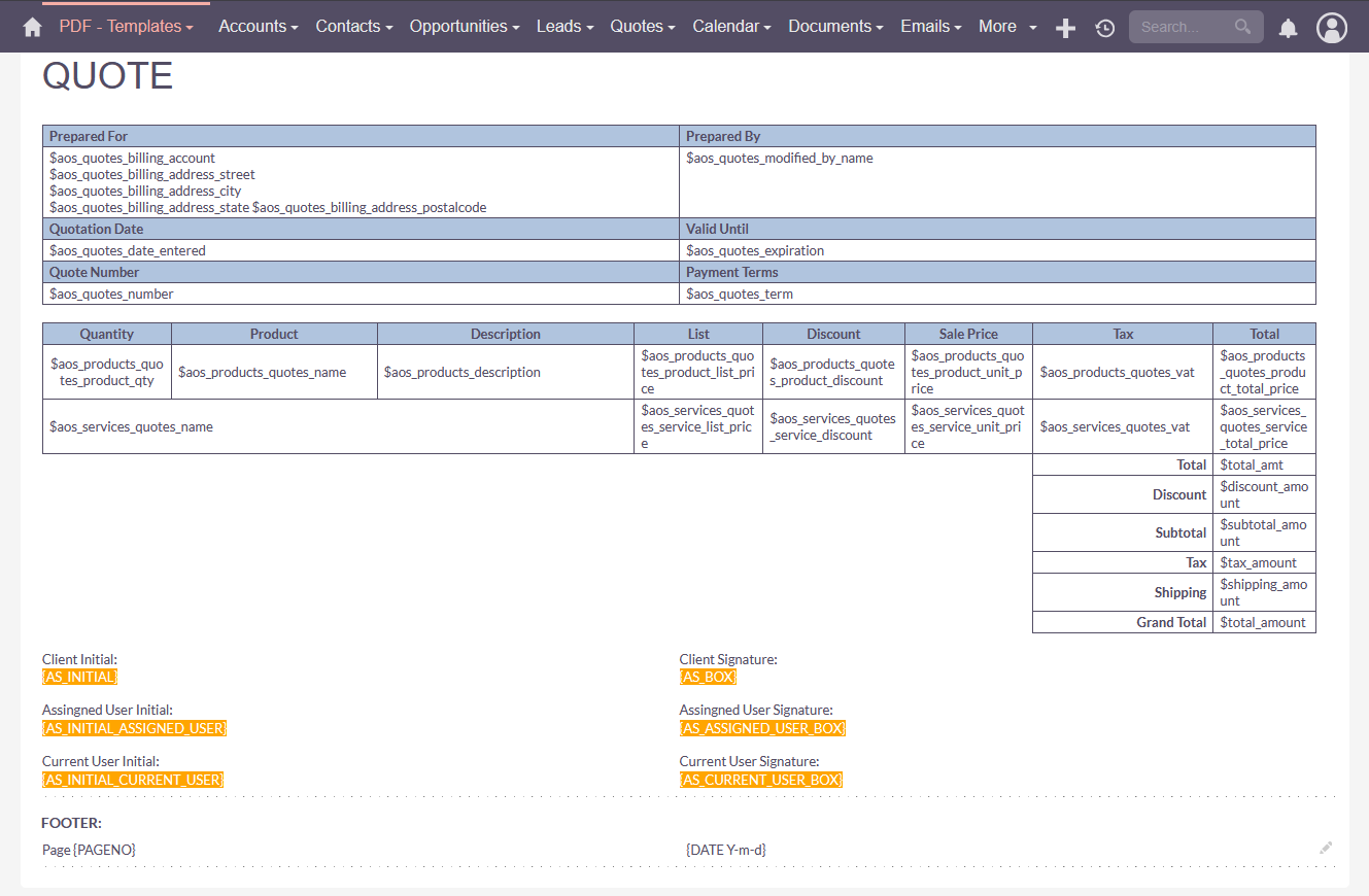 Adobe Sign for SuiteCRM