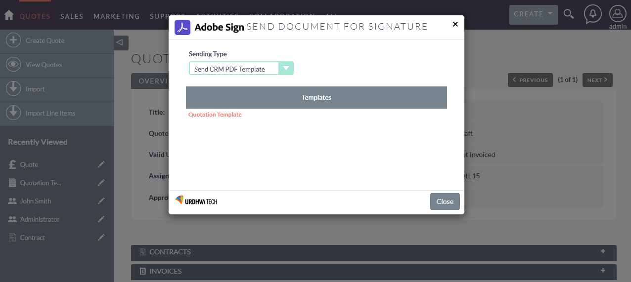 Adobe Sign for SuiteCRM