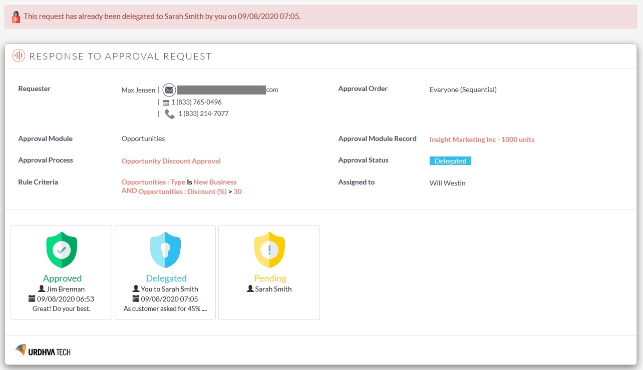 SuiteCRM Approval Process - Delegated Approval Job