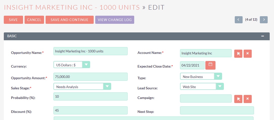 SuiteCRM Approval Process - Record EditView