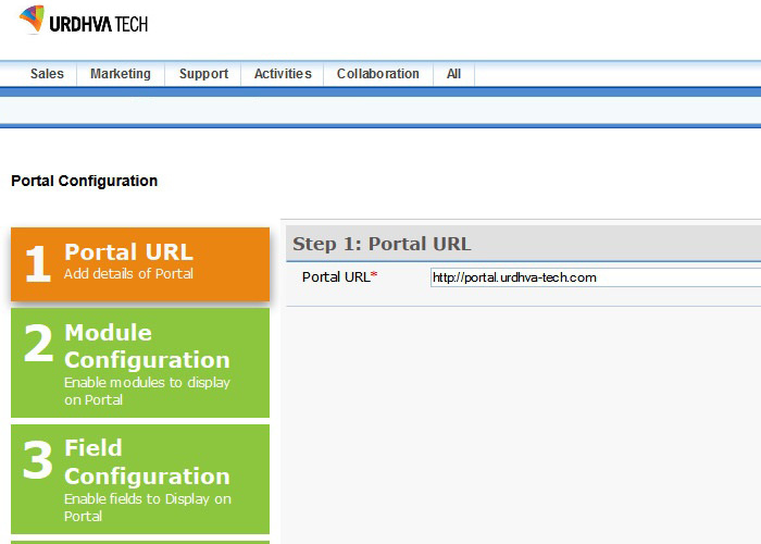 Step 1 - Add portal url