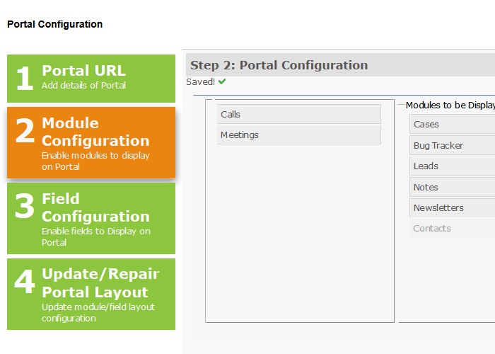 Step 2 - Module Configuration