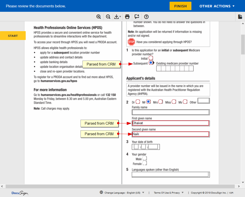 SugarCRM for DocuSign