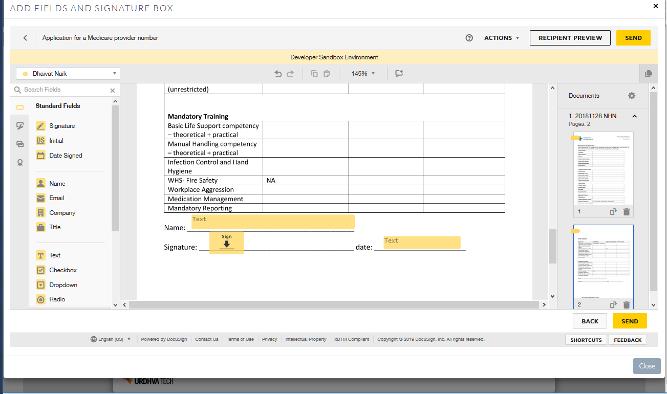 SugarCRM for DocuSign