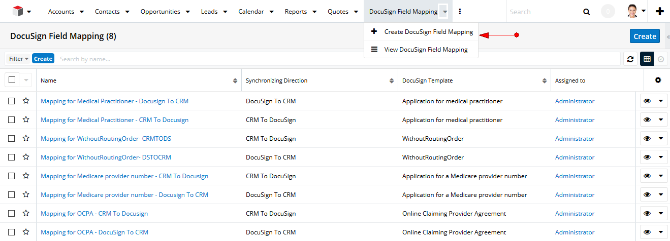 SugarCRM for DocuSign