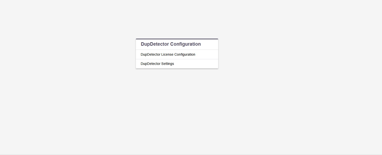 Dupdetector admin link