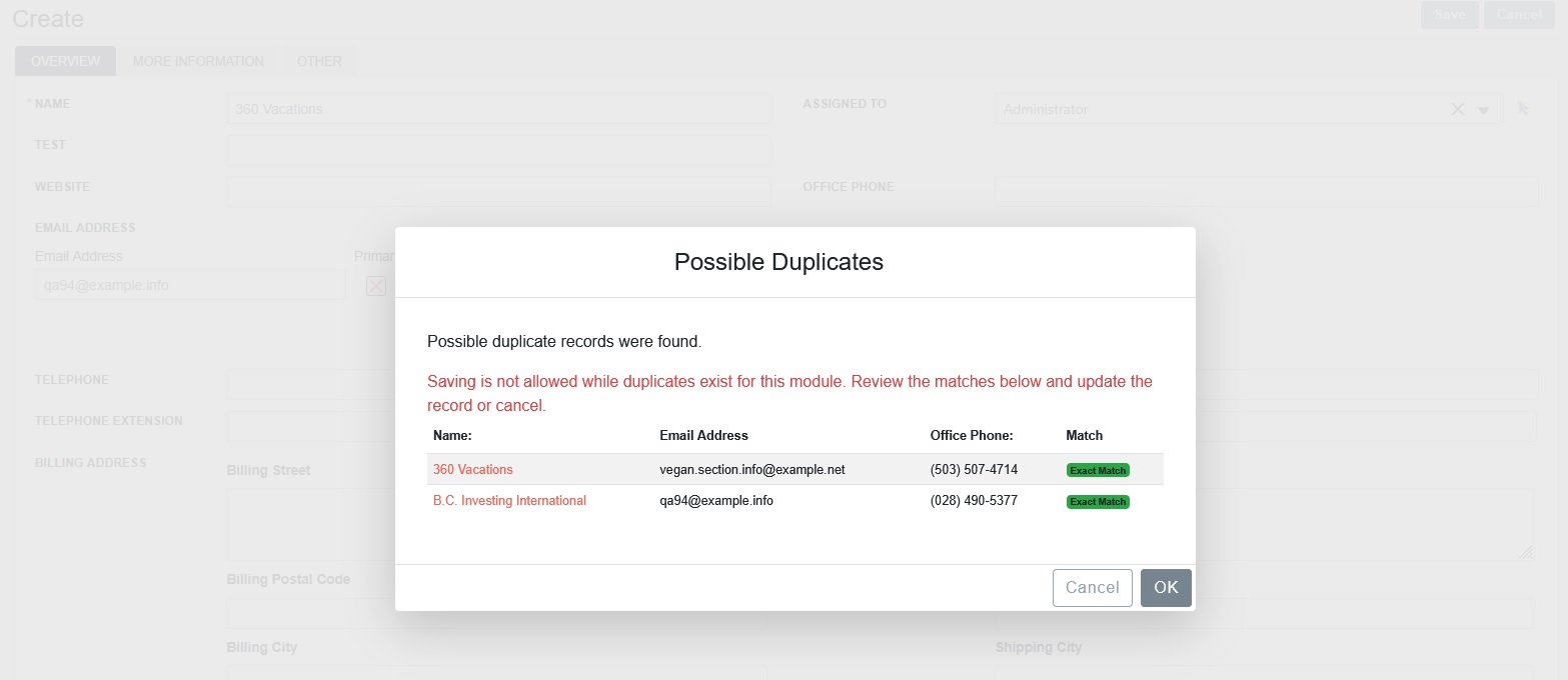 DupDetector Duplicate Result