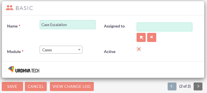 SuiteCRM Case Escalation Rule