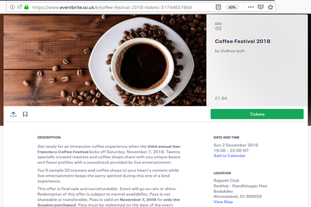 SuiteCRM Eventbrite coffee festival