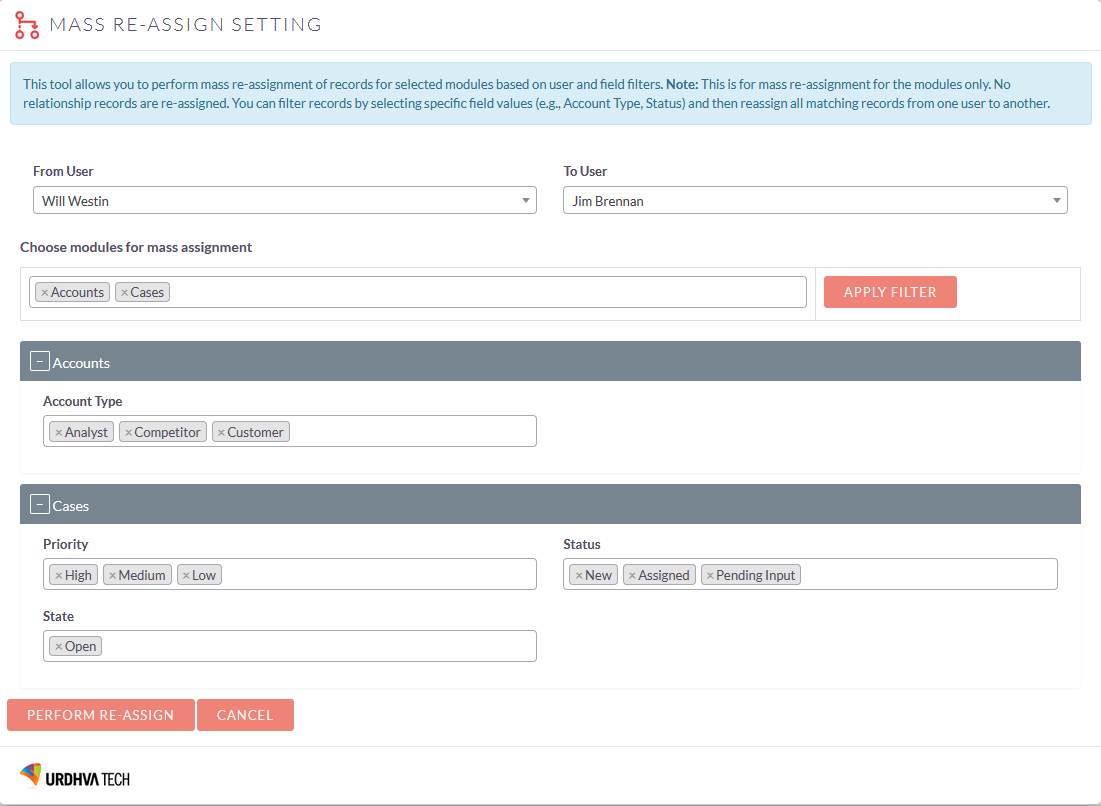 SuiteCRM Mass-Reassign configuration SuiteCRM Mass-Reassign configuration