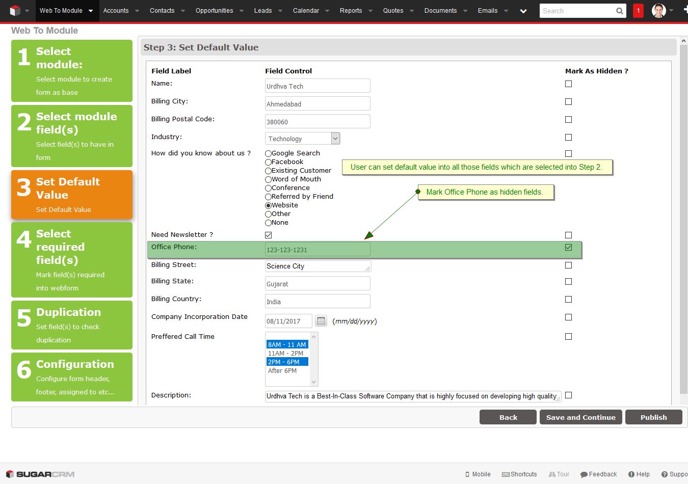 Set Default Value