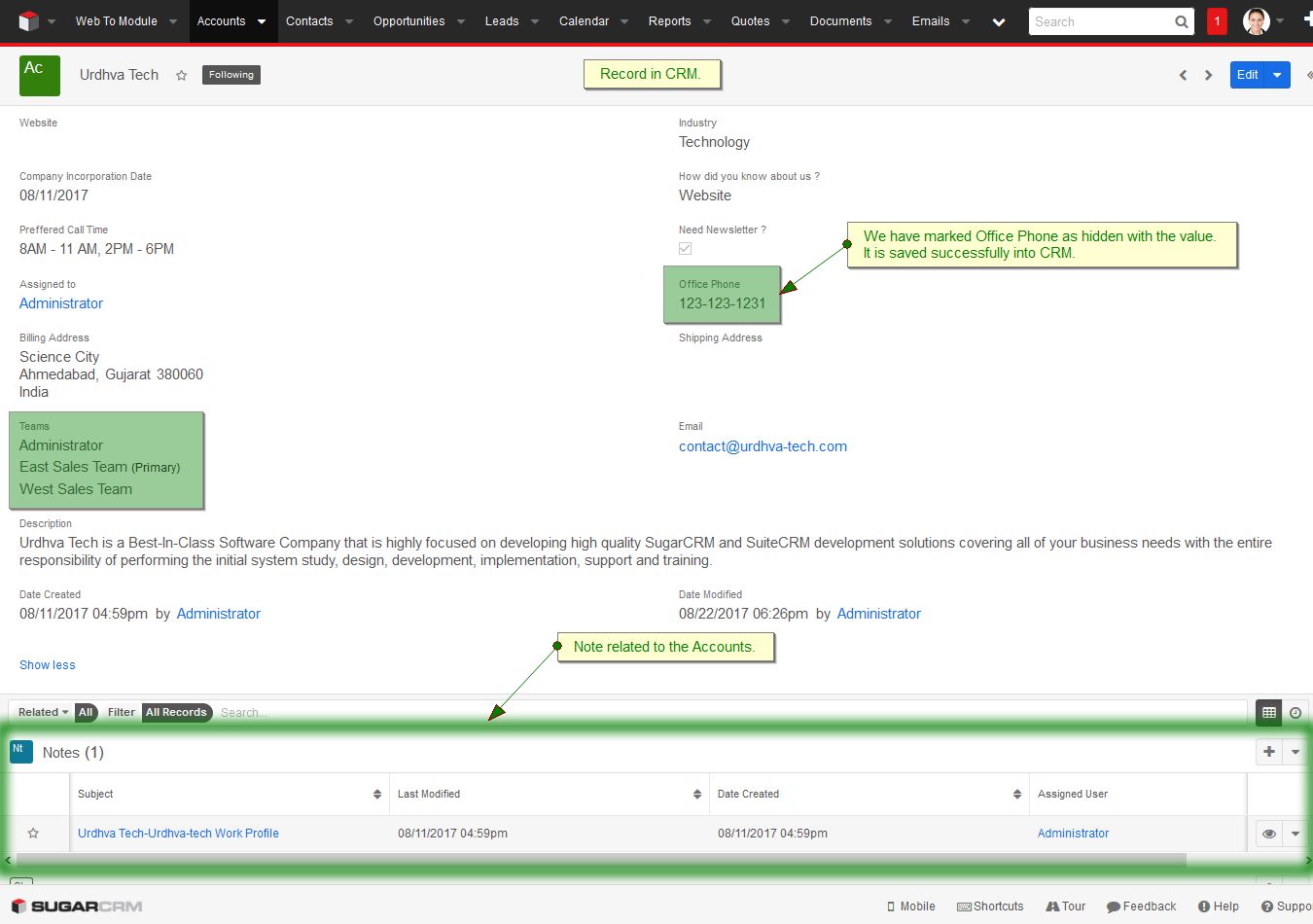 View record in CRM